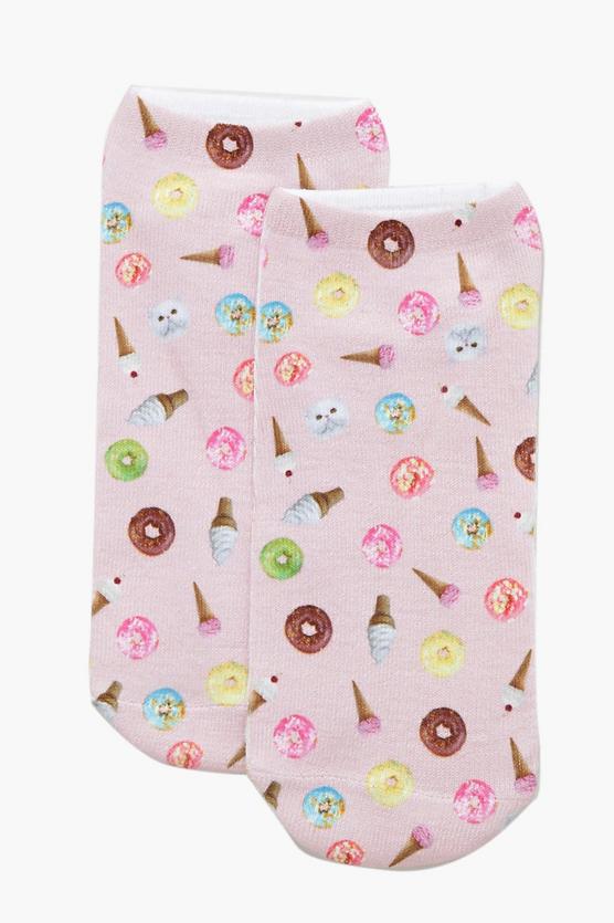 Nicole Ice Cream & Donuts Ankle Socks